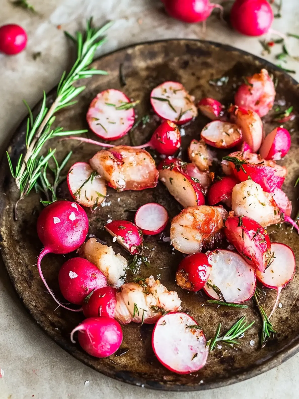 Smashed Rosemary Garlic Roasted Radishes Everyone Will Love 2 Smashed Rosemary Garlic Roasted Radishes