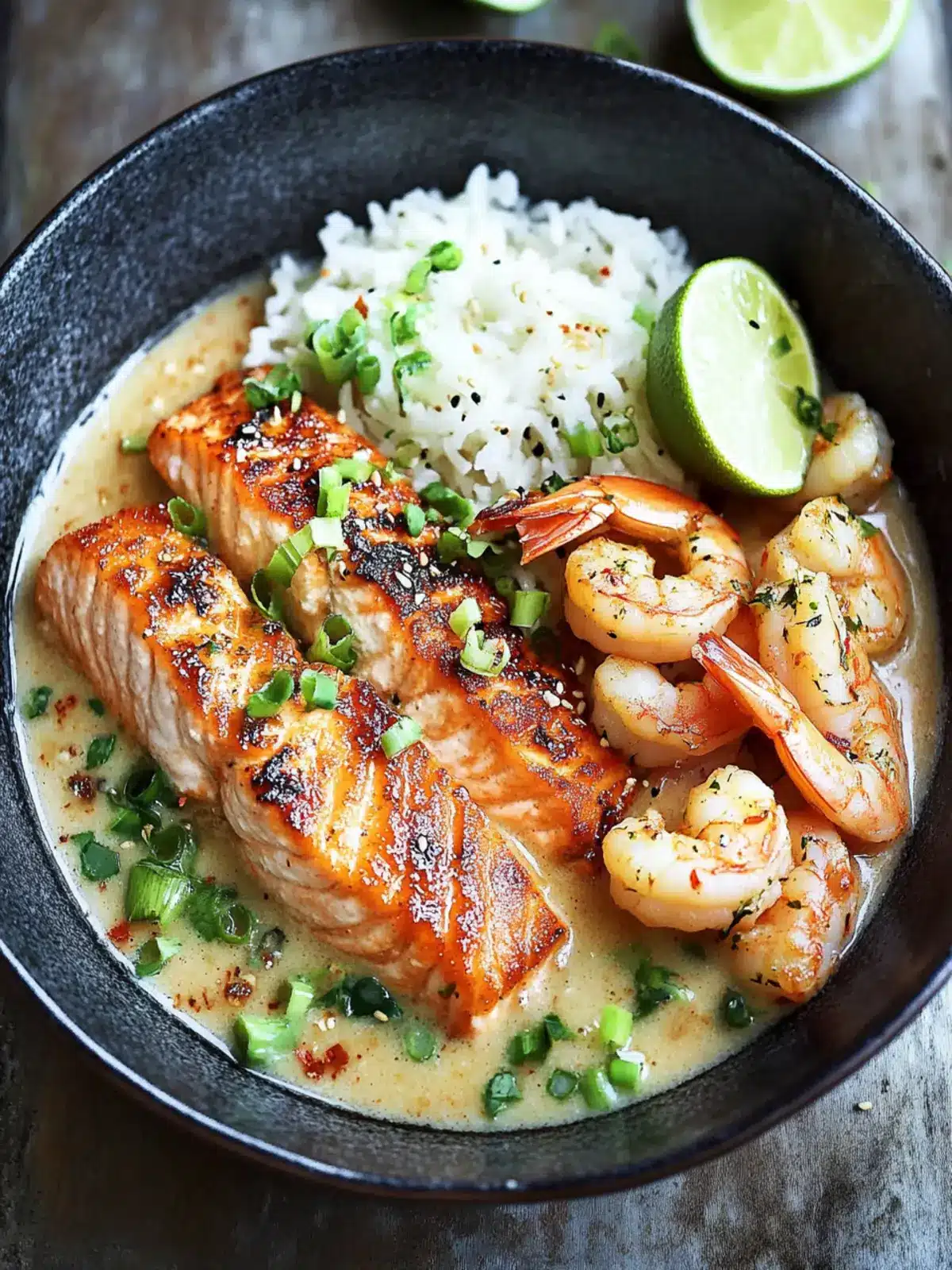 Coconut Miso Salmon with Shrimp in 30 Minutes Flat 3 Coconut Miso Salmon with Shrimp
