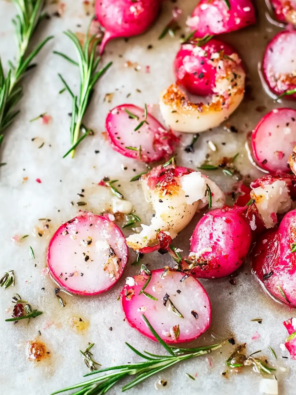 Smashed Rosemary Garlic Roasted Radishes Everyone Will Love 4 Smashed Rosemary Garlic Roasted Radishes