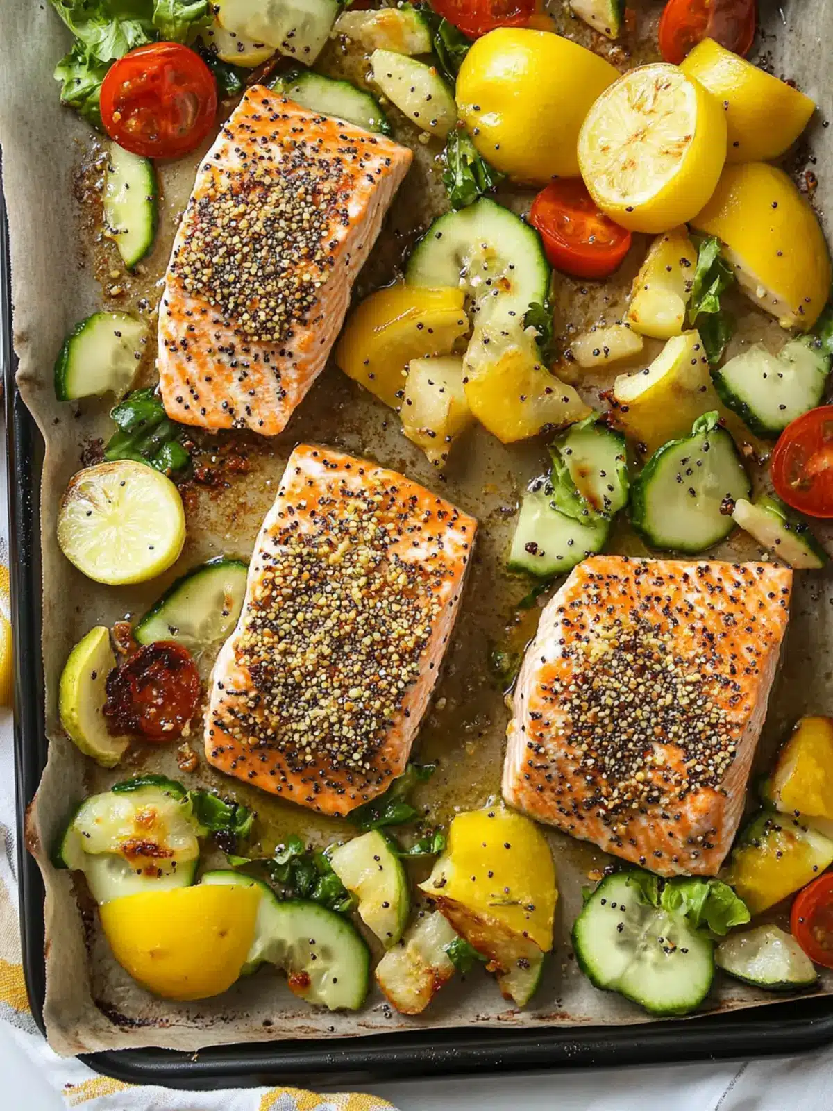 Everything Bagel Sheet Pan Salmon: Quick, Flavorful & Easy! 3 Everything Bagel Sheet Pan Salmon