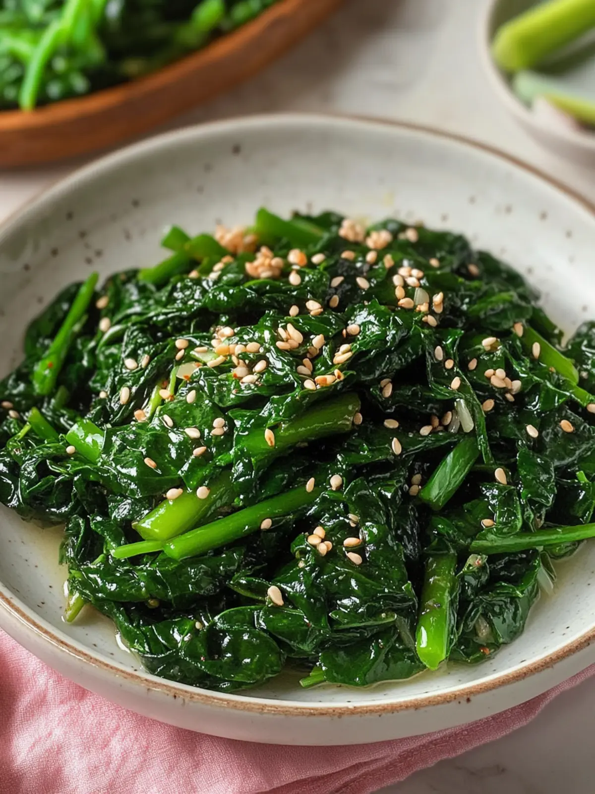 Delicious Korean Spinach Side Dish in Just 10 Minutes 4 Korean Spinach Side Dish