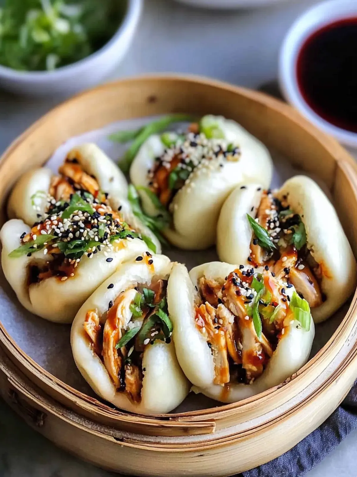 Irresistible Sticky Korean Chicken Steamed Buns at Home 4 Sticky Korean Chicken Steamed Buns