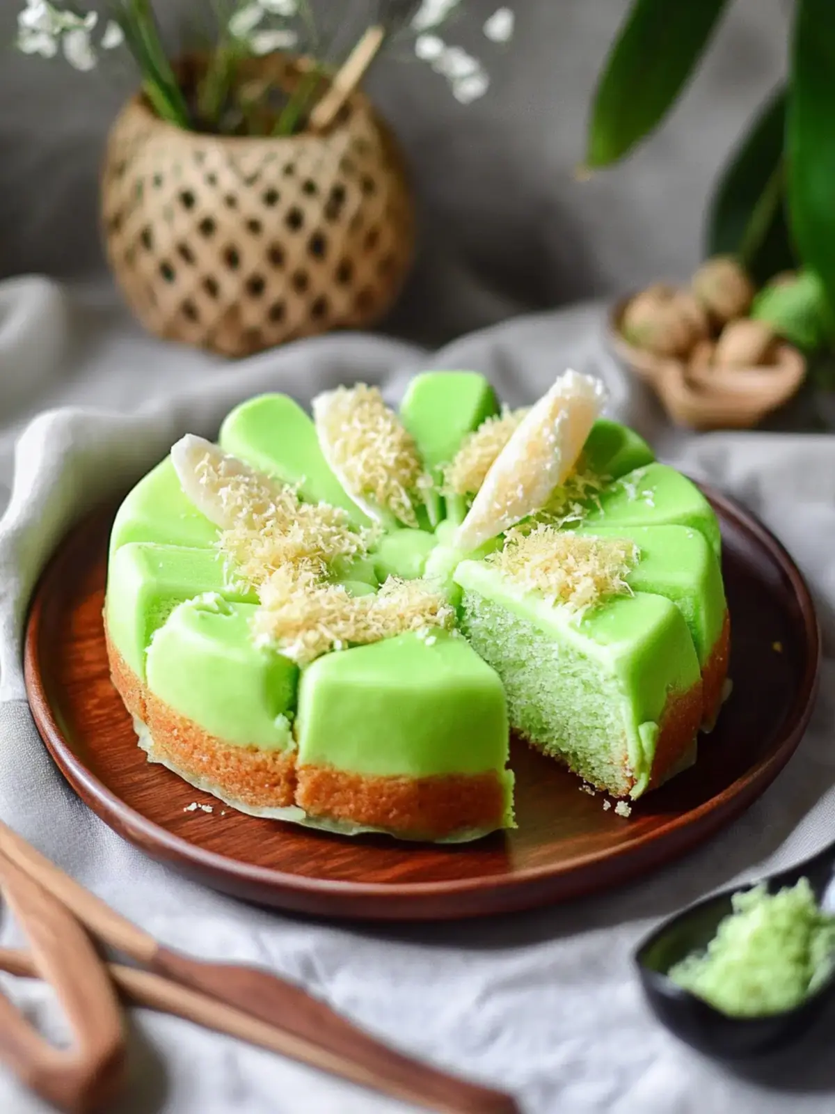 Pandan Pukis Cake