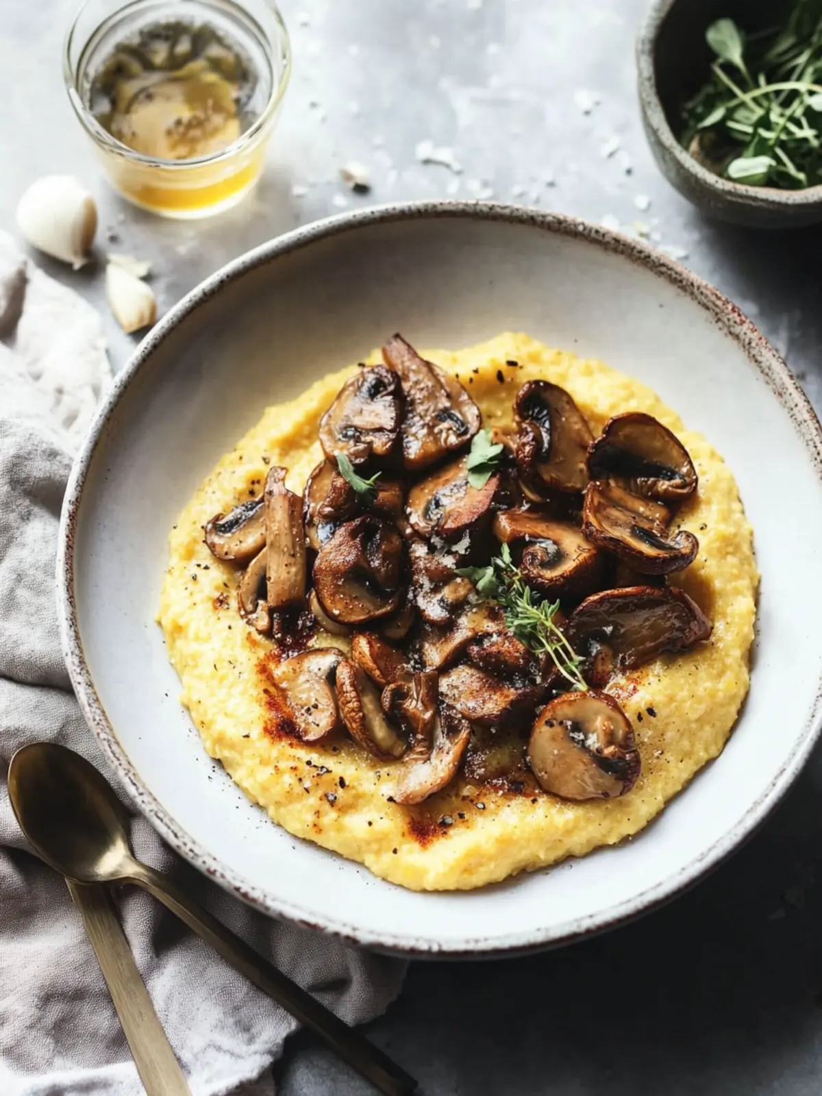 Creamy Vegan Polenta with Roasted Mushrooms to Savor Tonight 2 Vegan Polenta With Roasted Mushrooms