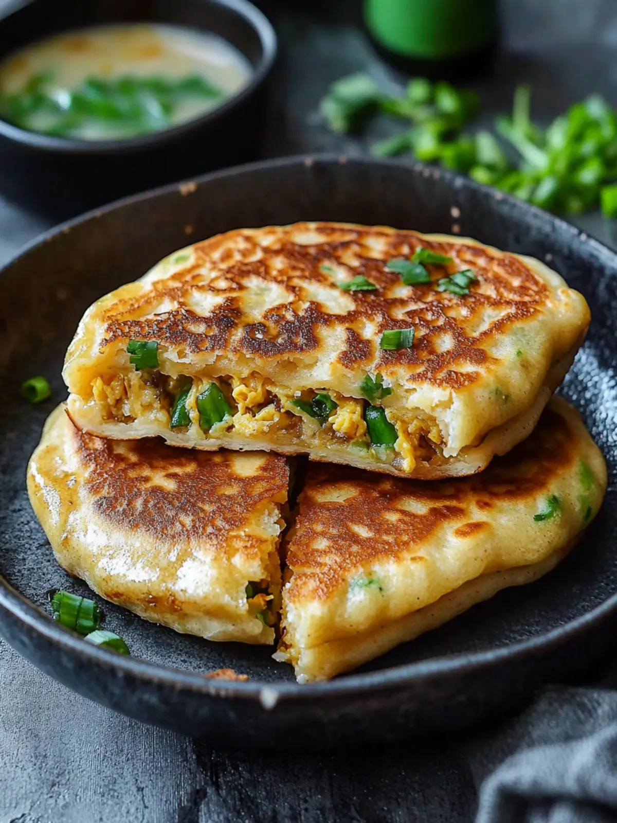 Delicious Chinese-Style Savoury Stuffed Breakfast Pancakes 4 Chinese-Style Savoury Stuffed Breakfast Pancakes