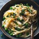 Garlic Cream Bucatini with Peas and Asparagus: Spring's Comfort Food 10 Garlic Cream Bucatini with Peas and Asparagus