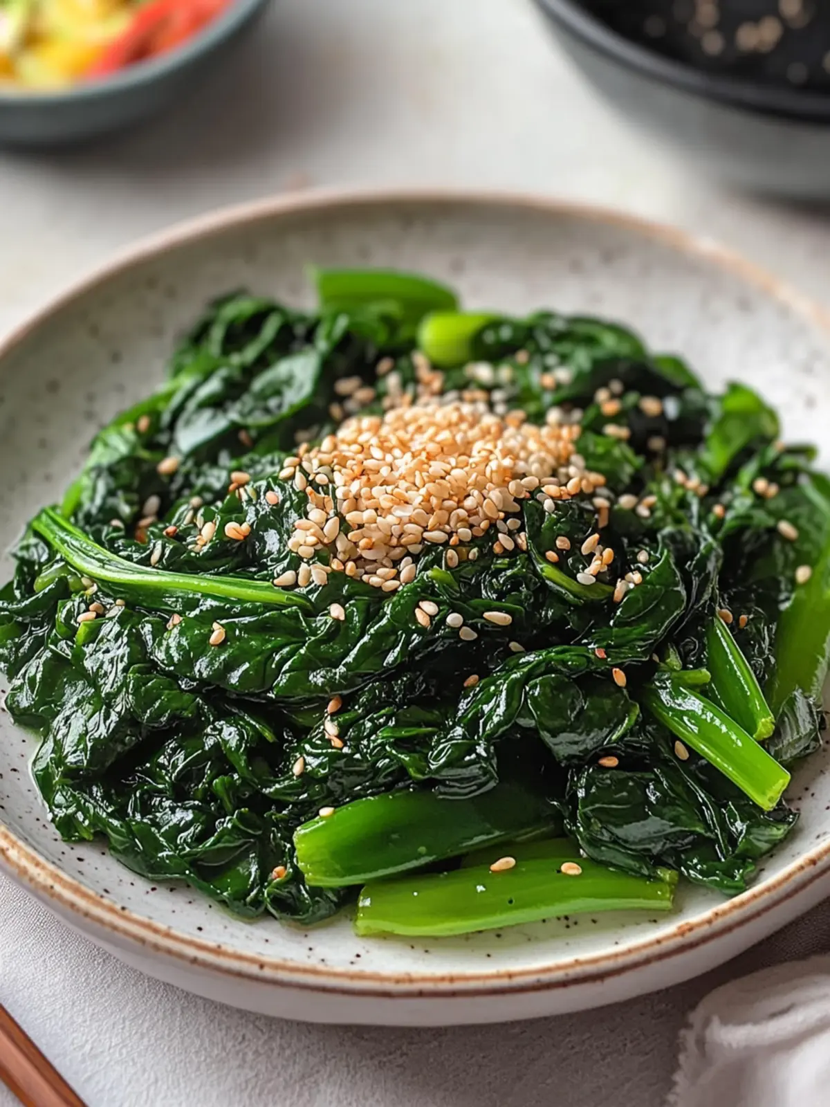 Delicious Korean Spinach Side Dish in Just 10 Minutes 2 Korean Spinach Side Dish