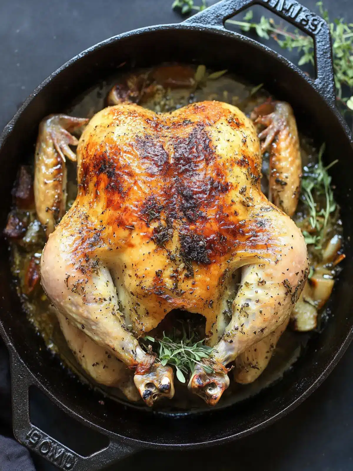 Savory Easy Cast Iron Whole Roasted Chicken for Dinner Bliss 4 Easy Cast Iron Whole Roasted Chicken