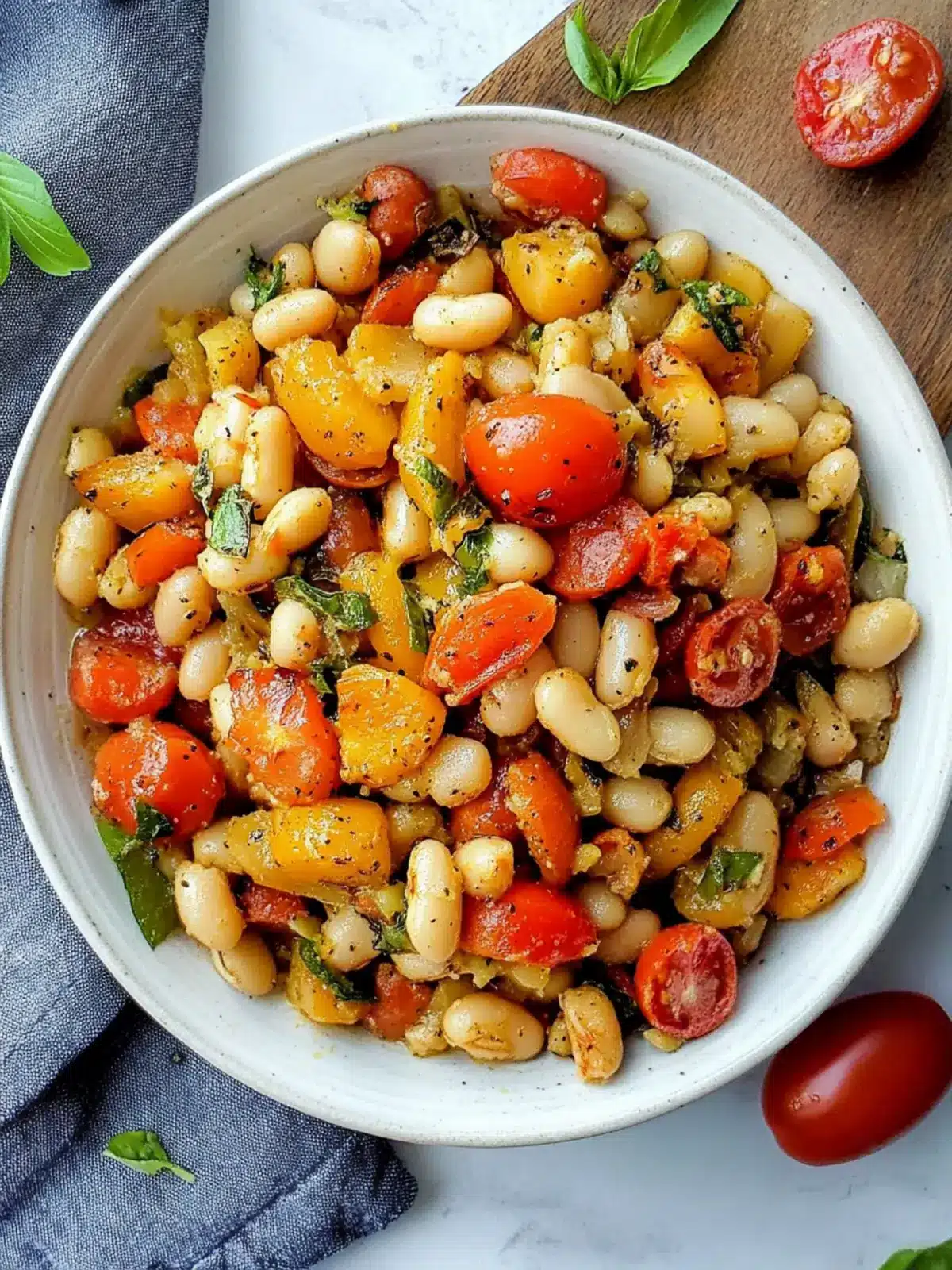 Greek Style Roasted White Beans with Vibrant Veggies Delight 3 Greek Style Roasted White Beans with Vegetables