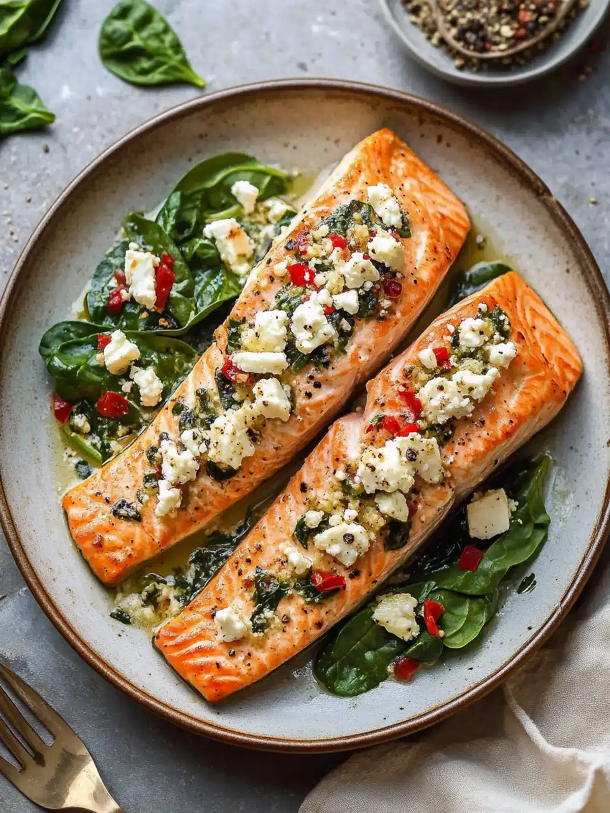 Stuffed Salmon With Spinach & Feta – Easy Mediterranean Delight 5 Stuffed Salmon With Spinach & Feta