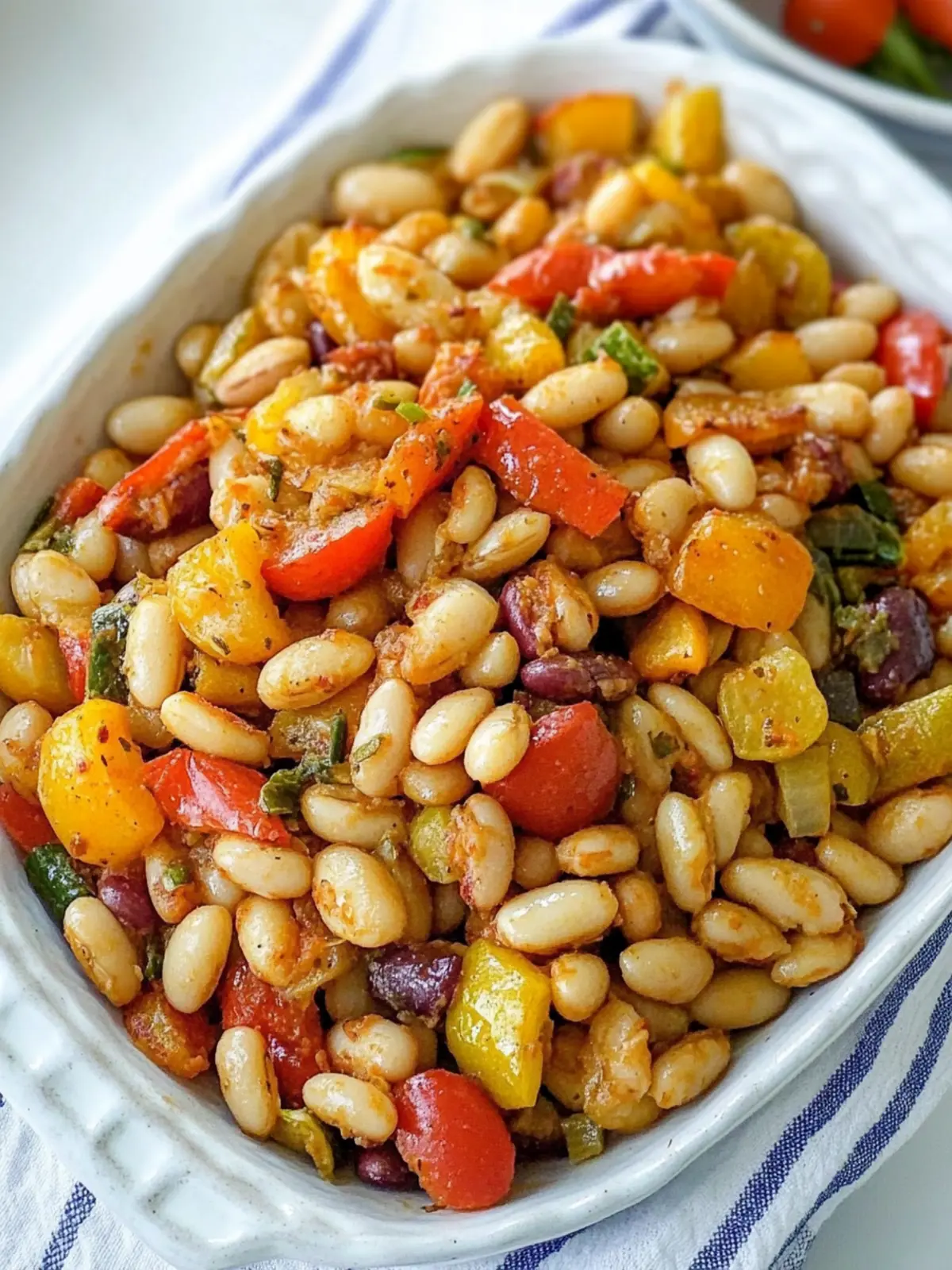Greek Style Roasted White Beans with Vibrant Veggies Delight 2 Greek Style Roasted White Beans with Vegetables