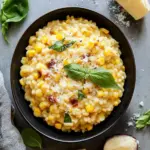 Irresistibly Creamy Sweet Corn Risotto with Crispy Pancetta 6 Sweet Corn Risotto