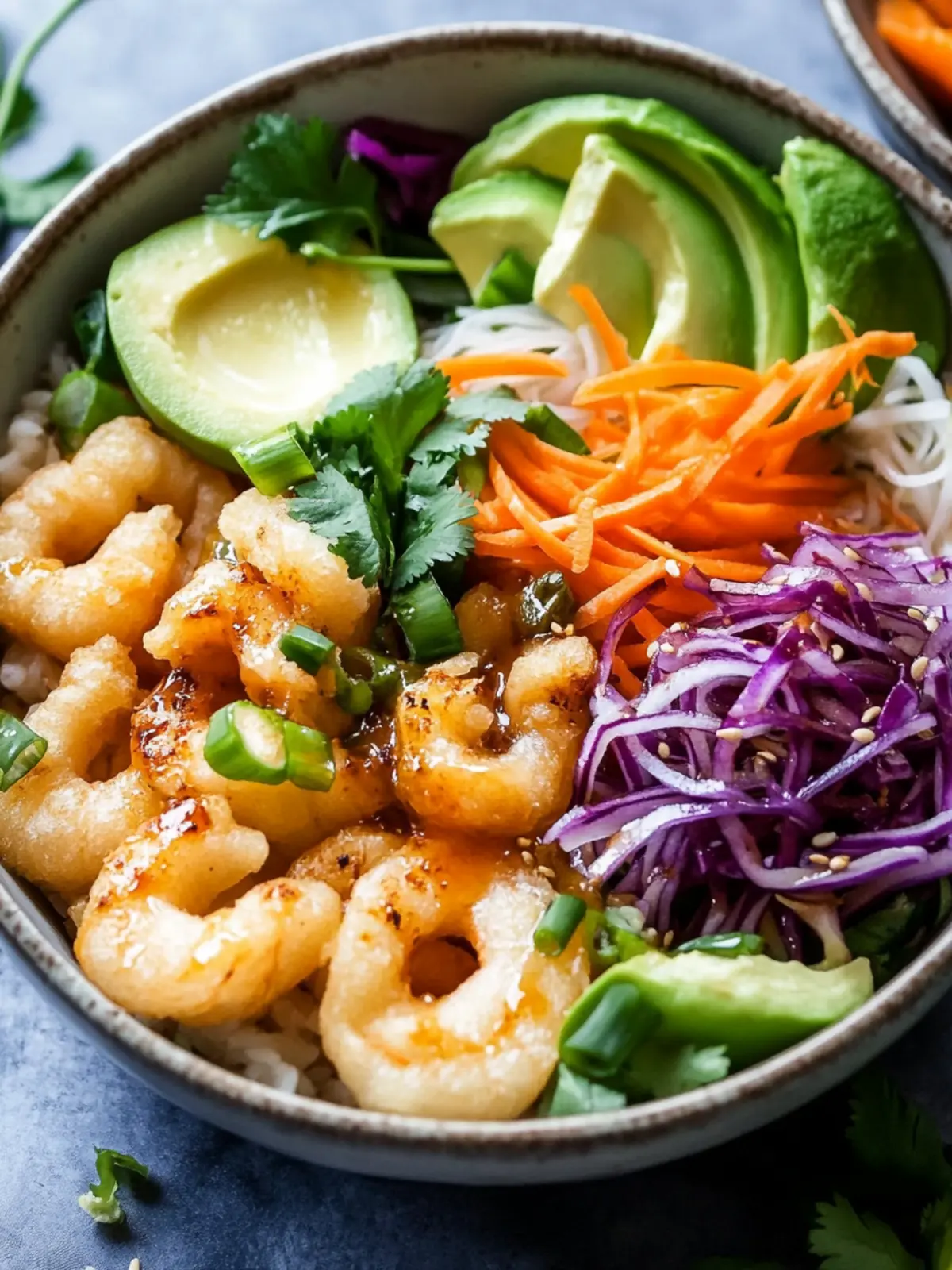 Fresh & Flavorful Spring Roll Bowls with Creamy Peanut Sauce 2 Spring Roll Bowls