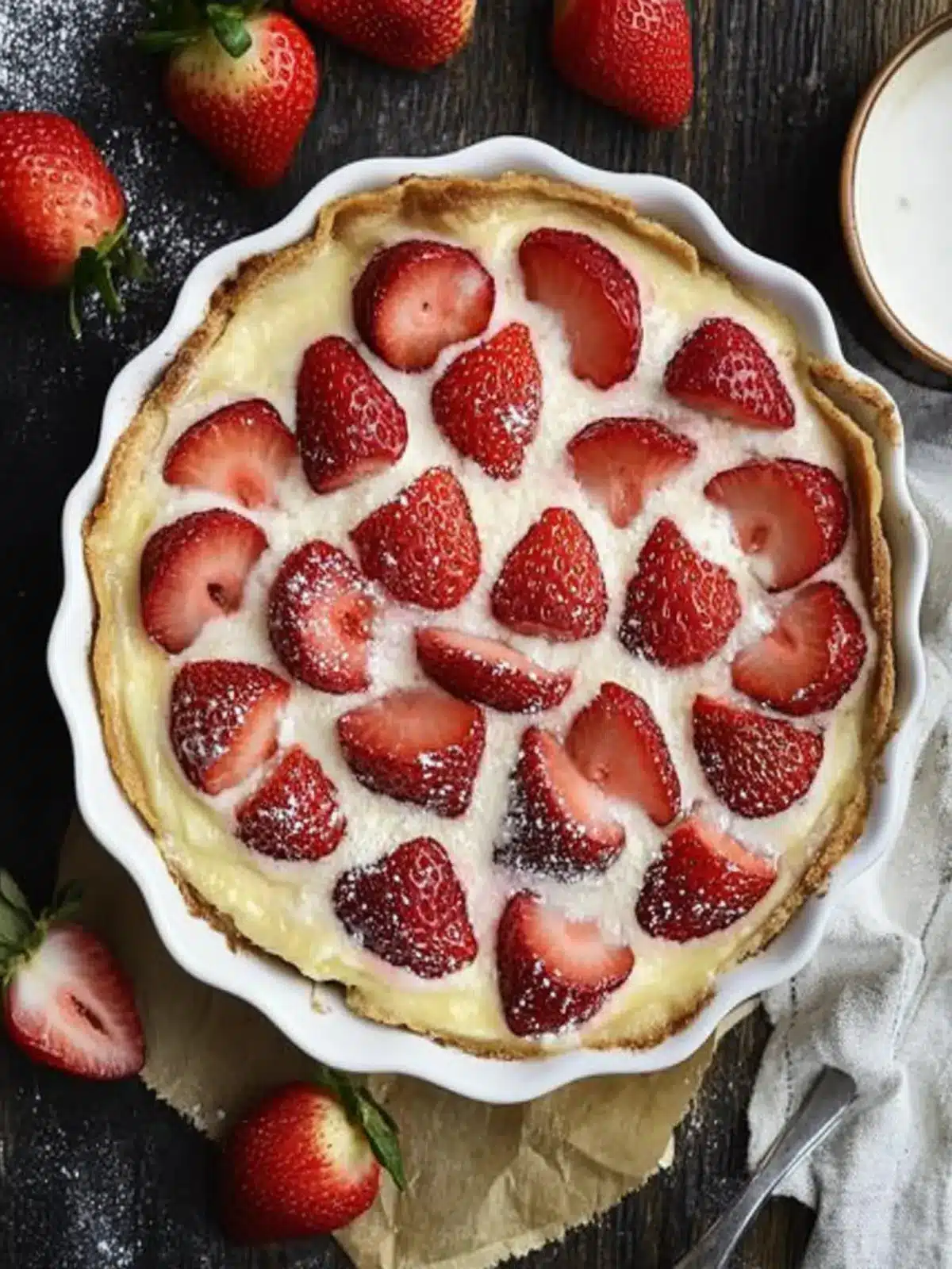 Delightful Strawberry Flaugnarde: Easy French Dessert Magic 4 Strawberry Flaugnarde