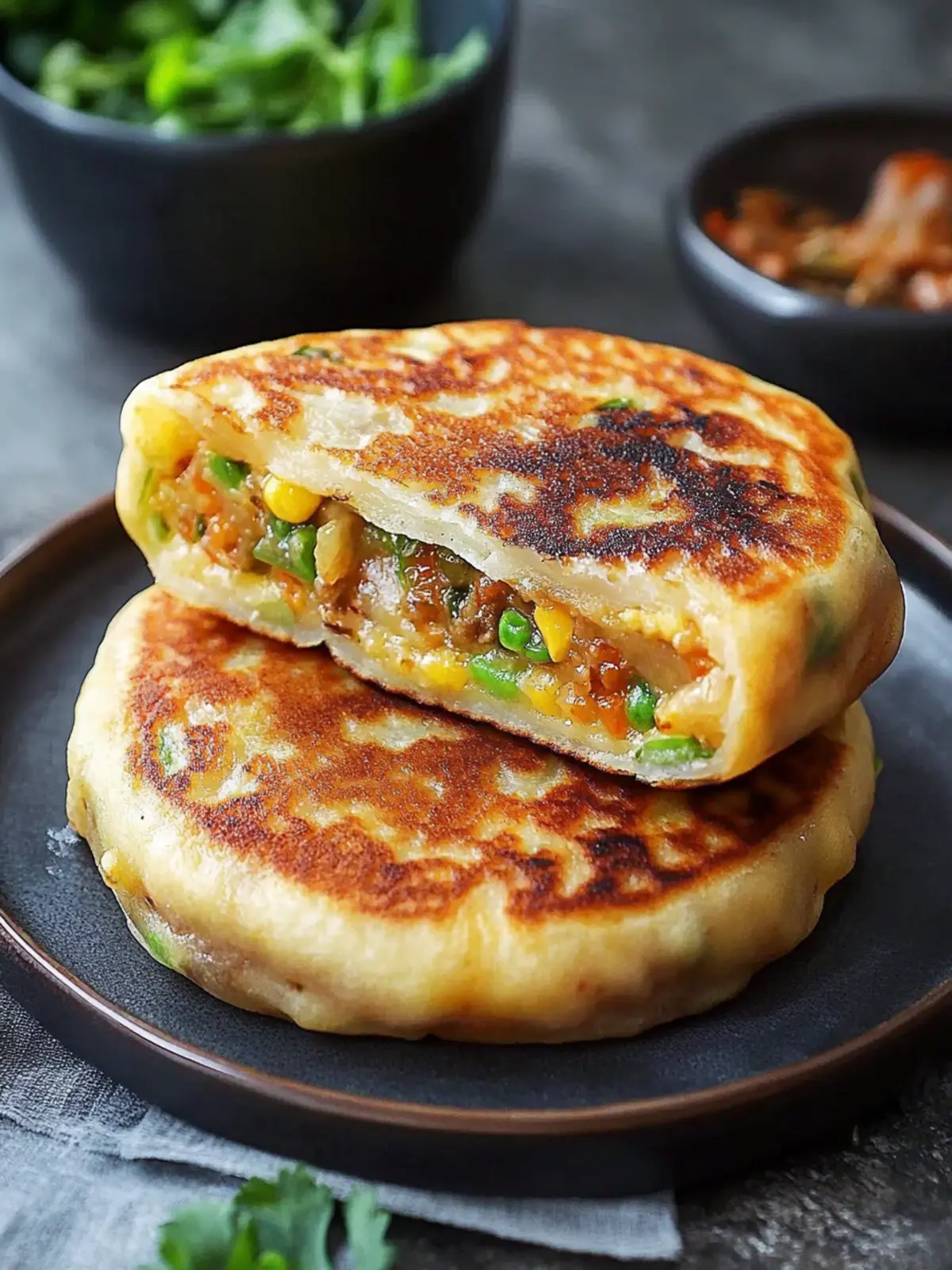 Delicious Chinese-Style Savoury Stuffed Breakfast Pancakes 2 Chinese-Style Savoury Stuffed Breakfast Pancakes