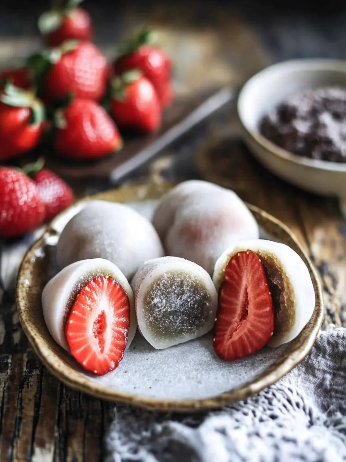 Delicious Strawberry Stuffed Mochi (Ichigo Daifuku) Made Easy 2 Strawberry Stuffed Mochi (Ichigo Daifuku)