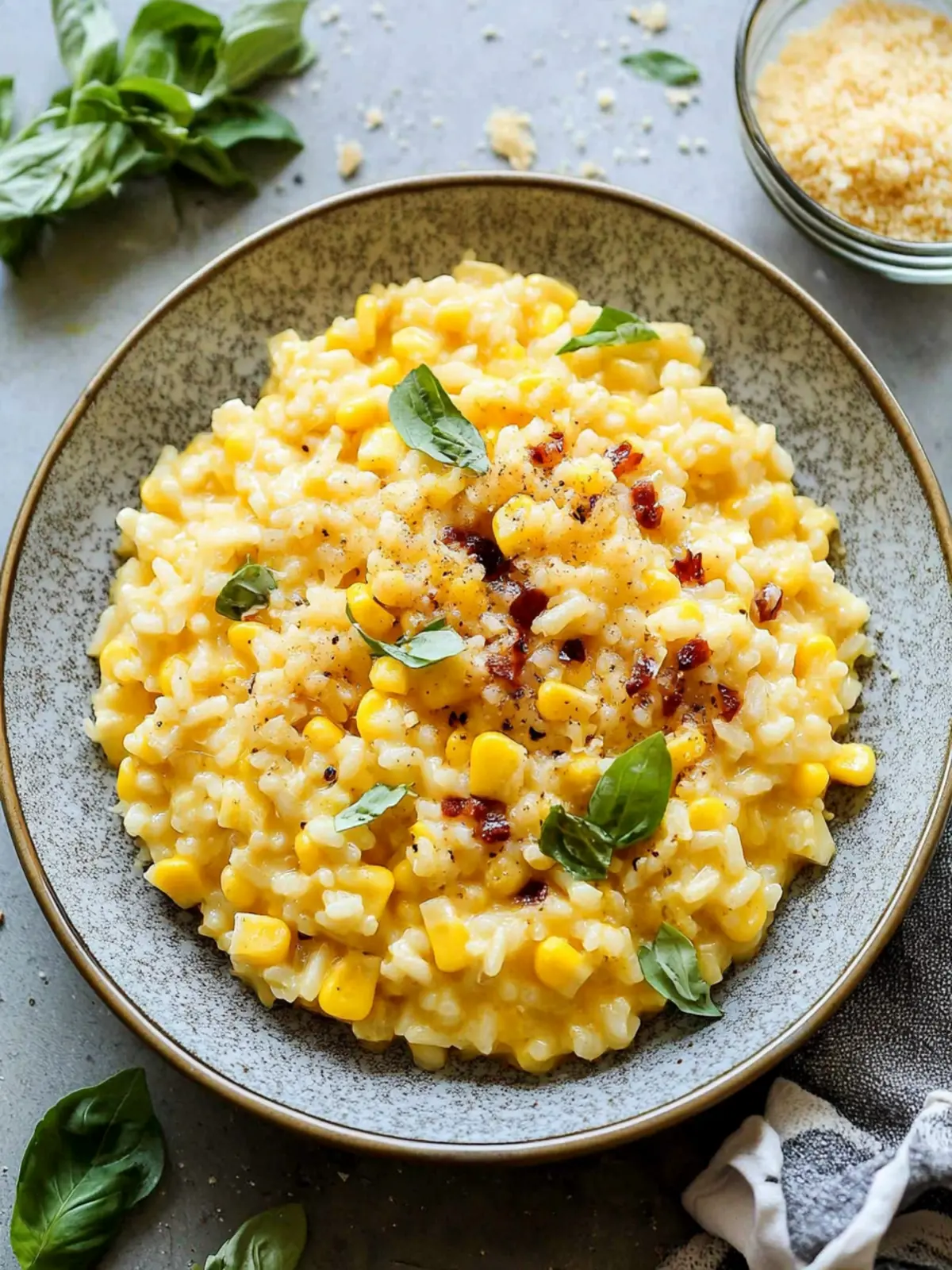 Irresistibly Creamy Sweet Corn Risotto with Crispy Pancetta 2 Sweet Corn Risotto