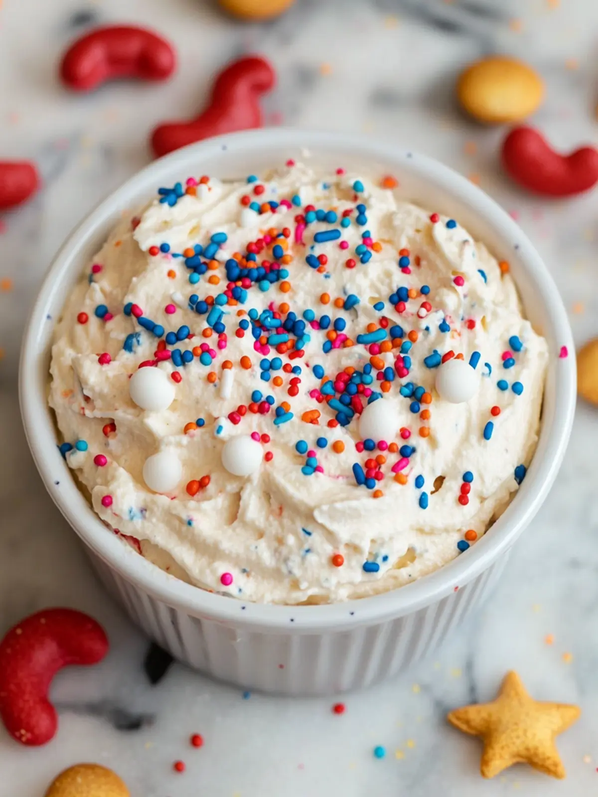 Celebrate with Red, White and Blue Funfetti Dip Delight 5 Red, White and Blue Funfetti Dip