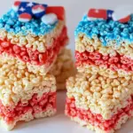 Festive 4th of July Rice Krispie Treats with Colorful Layers 7 4th of July Rice Krispie Treats