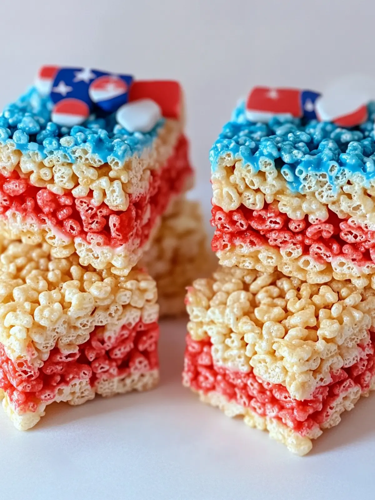Festive 4th of July Rice Krispie Treats with Colorful Layers 5 4th of July Rice Krispie Treats