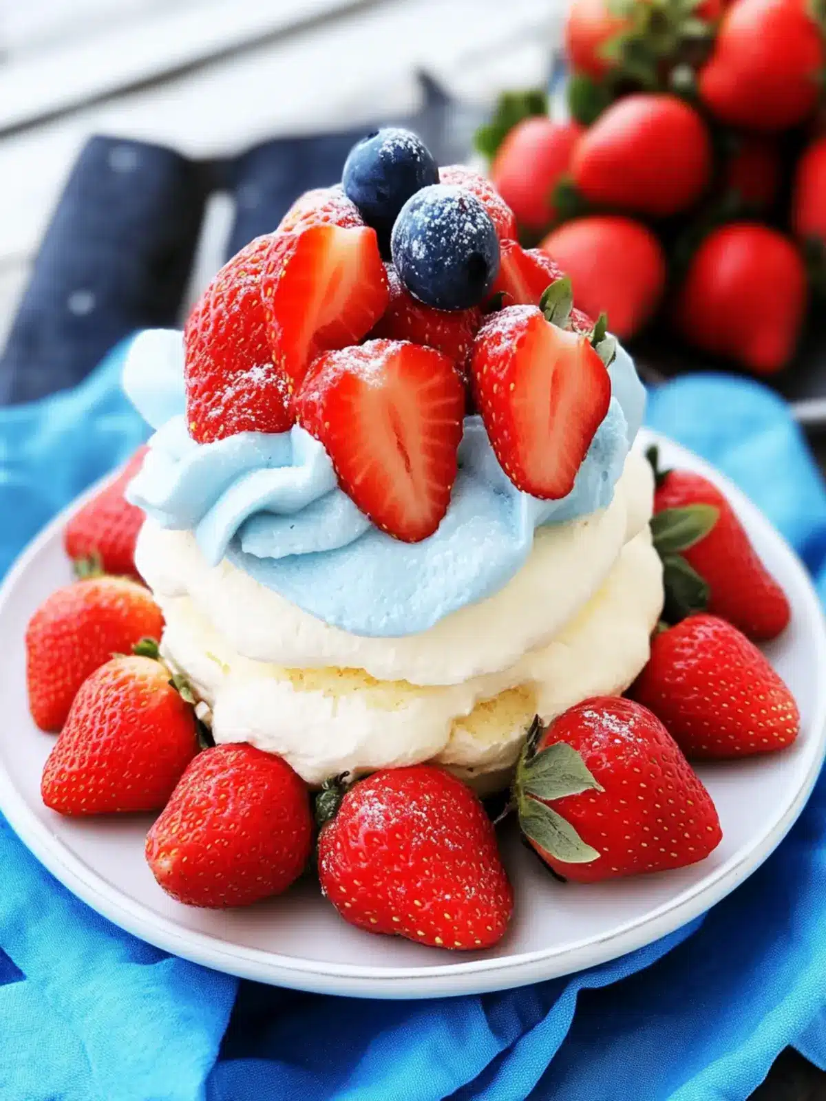 Red White and Blue Strawberry Shortcake for Your Summer Bash 2 Red White and Blue Strawberry Shortcake