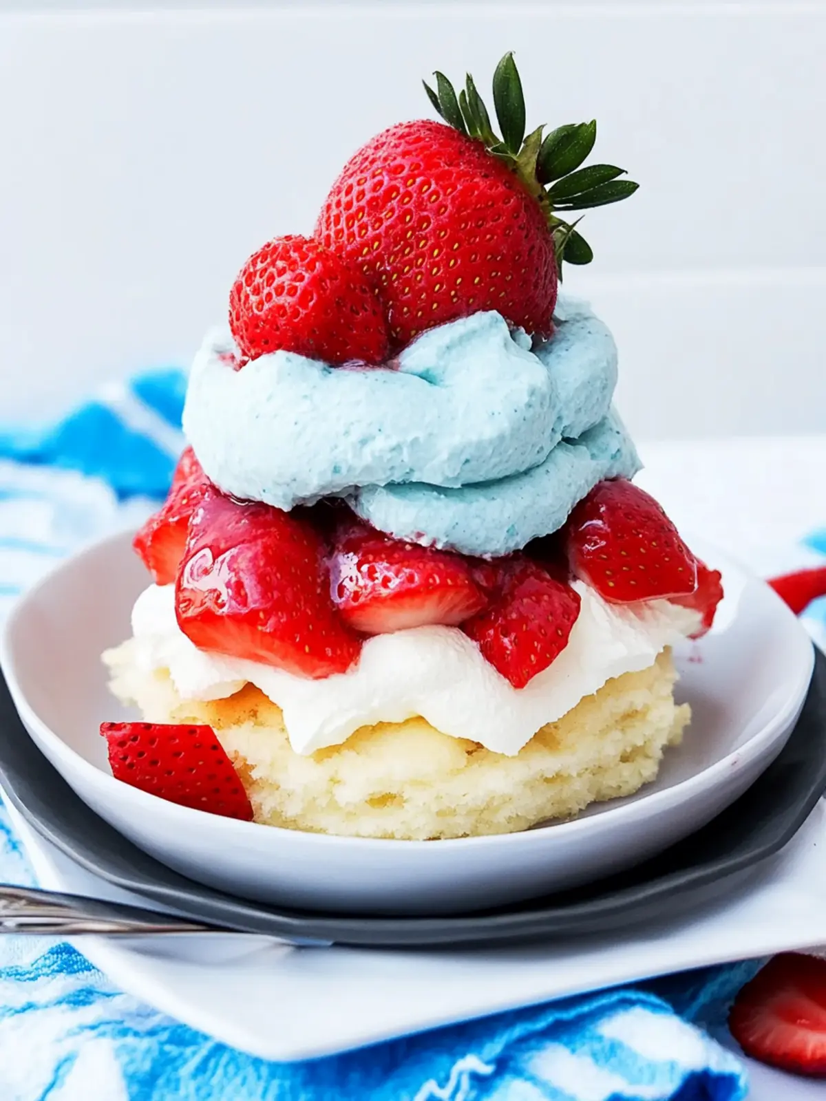 Red White and Blue Strawberry Shortcake for Your Summer Bash 4 Red White and Blue Strawberry Shortcake